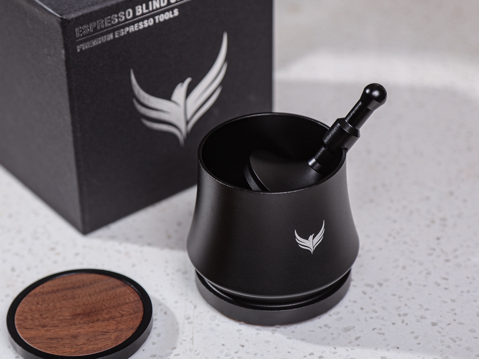 Amazon.com: KNODOS Blind Espresso Shaker 54mm with Walnut Lid